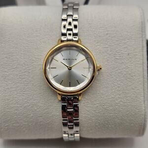 BERING TWO TONE STAINLESS STEEL LADIES QUARTZ WATCH 11024-710-C / NEW WITH TAGS